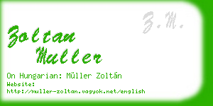 zoltan muller business card