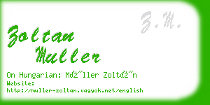 zoltan muller business card